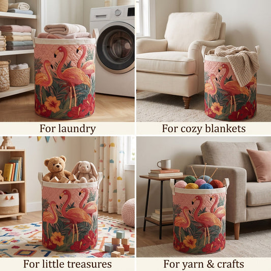 Flamingo Paradise Laundry Basket