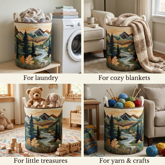 Laundry Basket Forest Stream