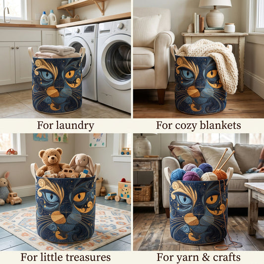 Galaxy Cat Laundry Basket