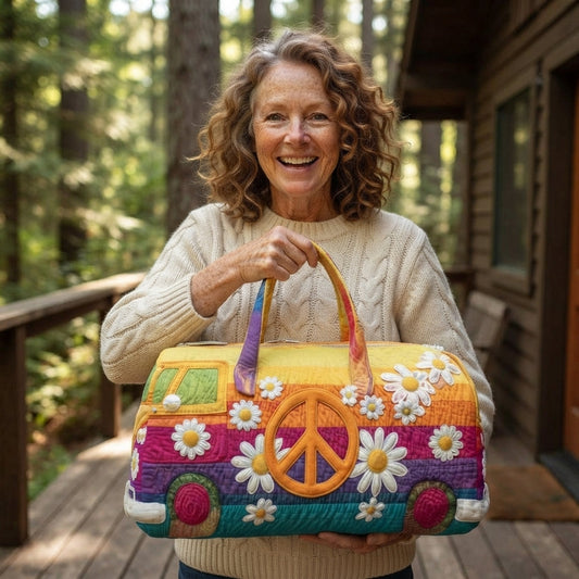 Daisyvana | Daisy Peace Camper Van Quilted Duffle