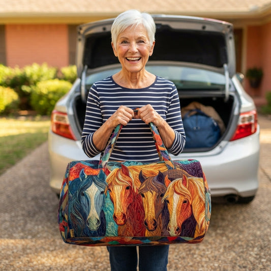 Mustang | Painted Horses Quilted Duffle
