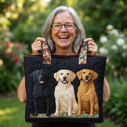 Talia | Three Labradors Quilted Tote