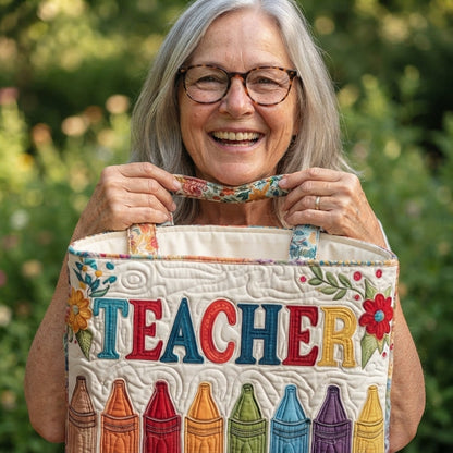 Teacher's Joy | Crayons Quilted Tote