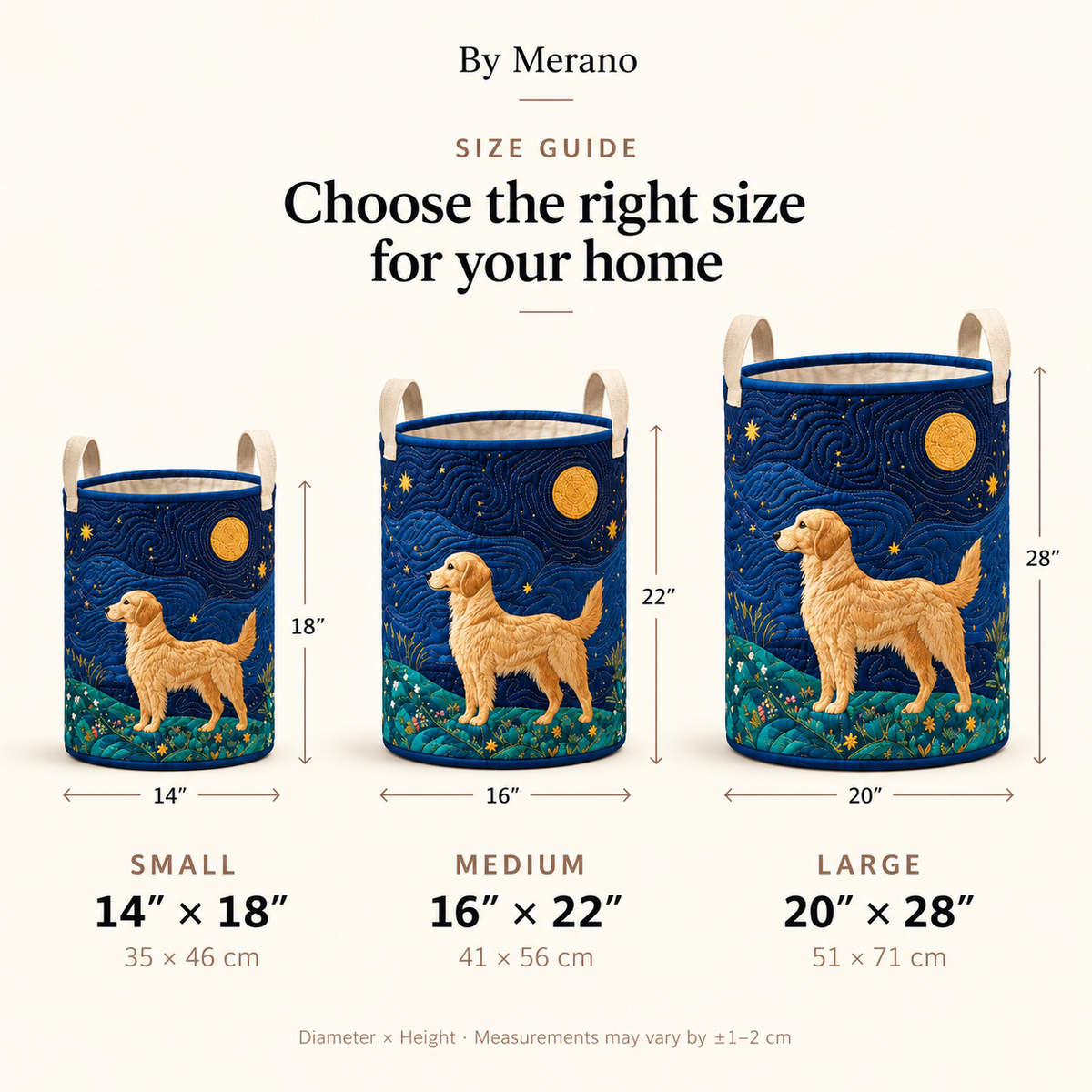Starry Night Retriever Laundry Basket