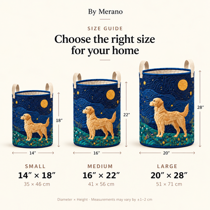 Starry Night Retriever Laundry Basket