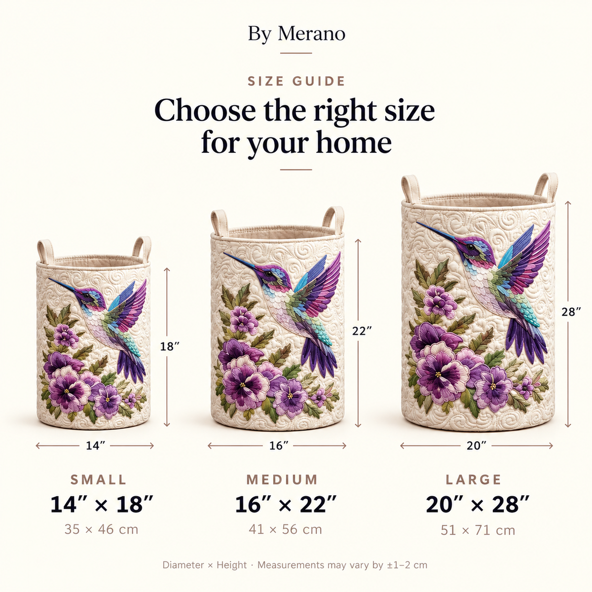 Kolibri in Bloom Laundry Basket