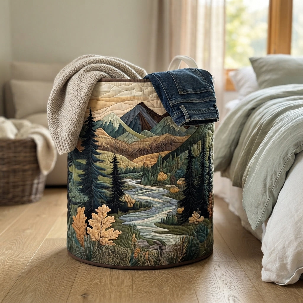 Laundry Basket Forest Stream