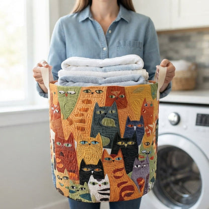 Purrfect Posse Laundry Basket