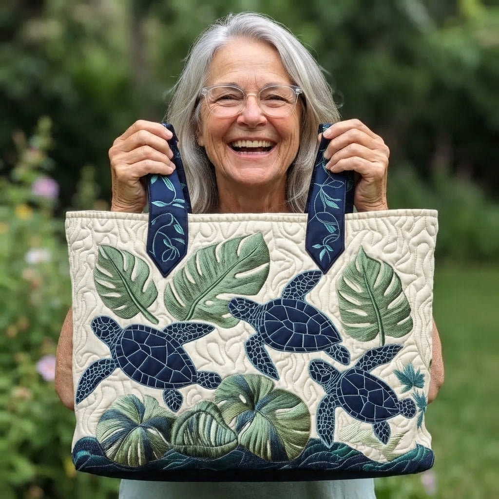 Ophelia | Sea Turtles Quilted Tote