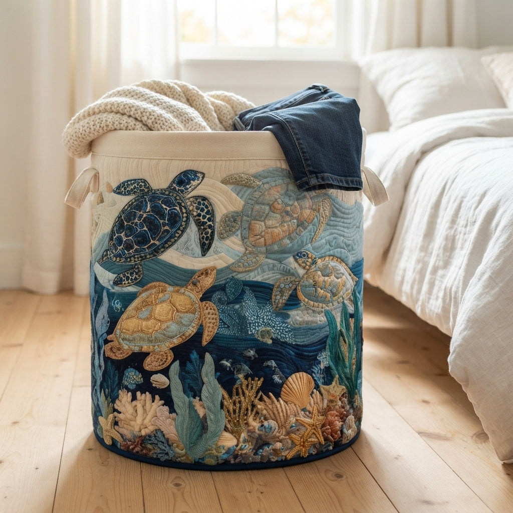 Shell Shine Laundry Basket
