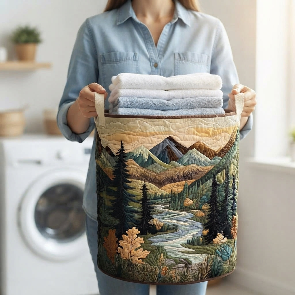 Laundry Basket Forest Stream