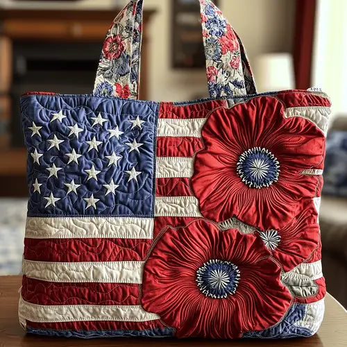 Liberty Rose | Stars & Stripes Quilted Tote