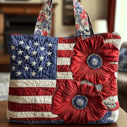 Liberty Rose | Stars & Stripes Quilted Tote