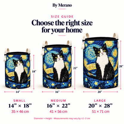 Elegant Feline Laundry Basket