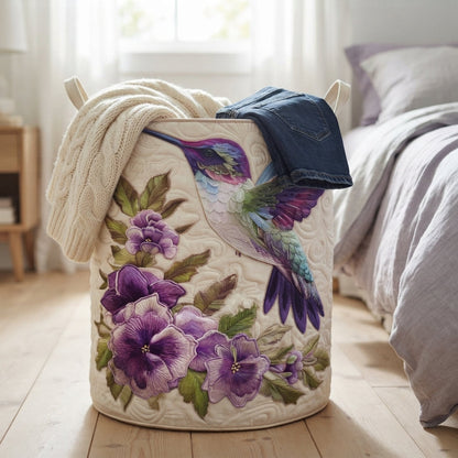 Kolibri in Bloom Laundry Basket