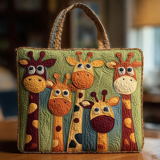 Serena | Playful Giraffes Quilted Tote