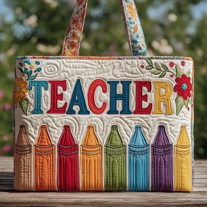Teacher's Joy | Crayons Quilted Tote