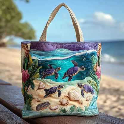 Yara | Turtles in the Lagoon Quilted Tote