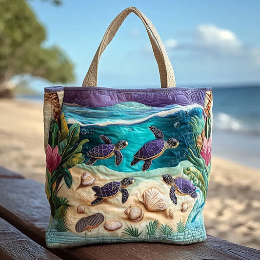 Yara | Turtles in the Lagoon Quilted Tote