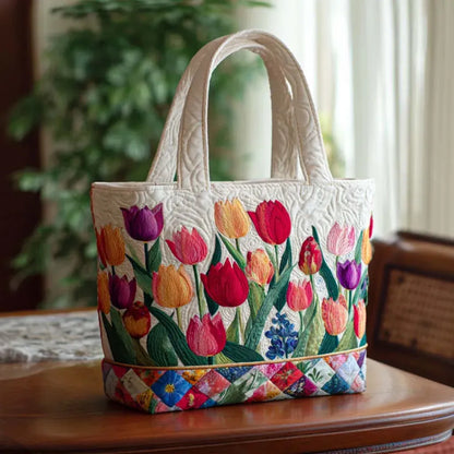 Camilla | Tulip Garden Quilted Tote