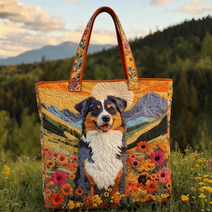Mountain Meadow | Aussie Shepherd Quilted Tote