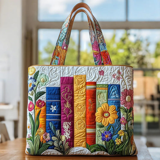 Alondra | Books & Wildflowers Quilted Tote