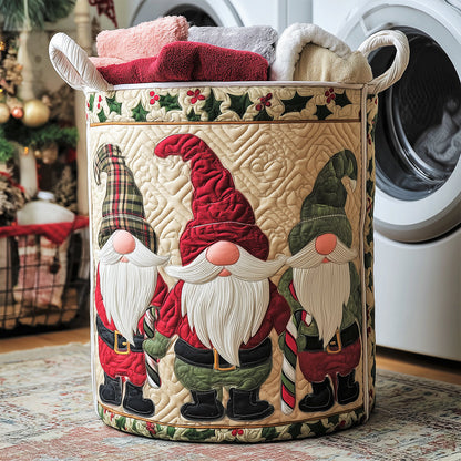 Gnome in the Snow Laundry Basket