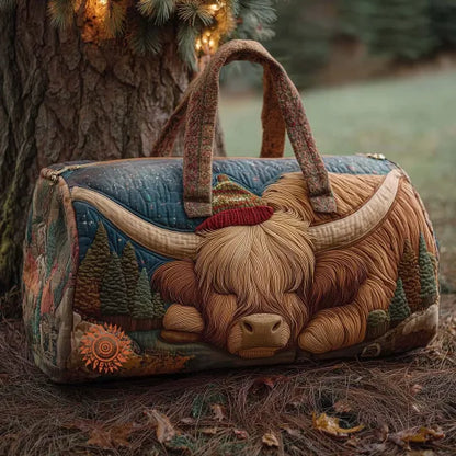 Bramble | Highland Cow at Rest Quilted Duffle