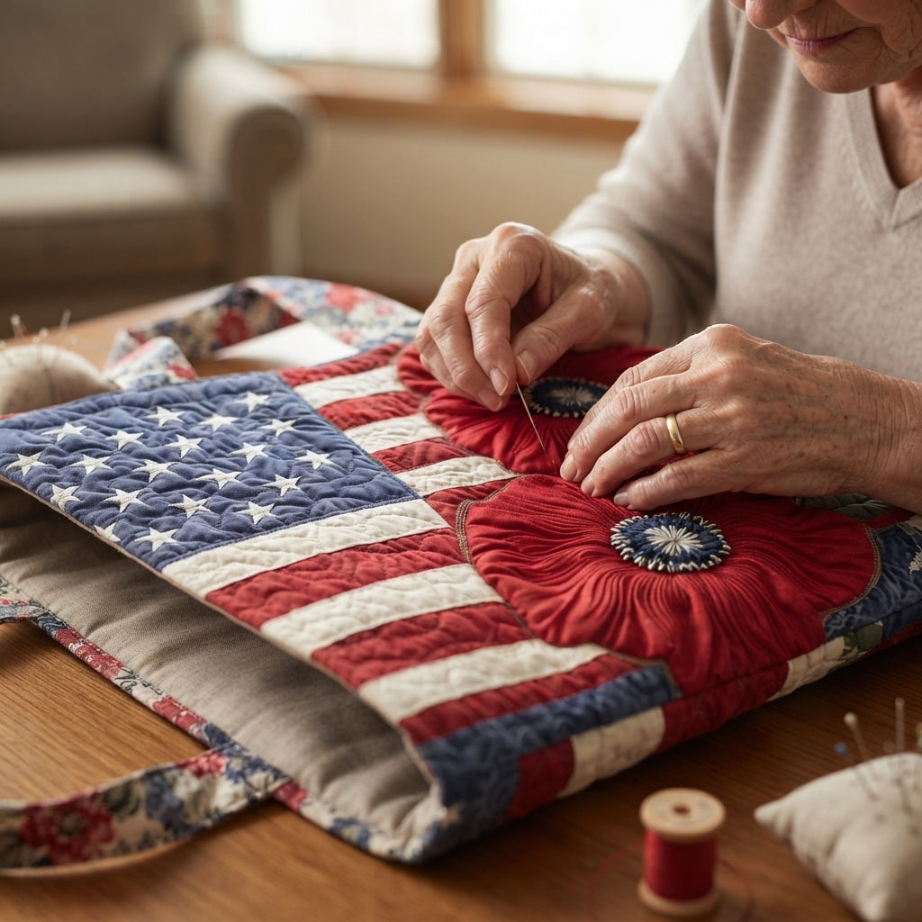 Liberty Rose | Stars & Stripes Quilted Tote