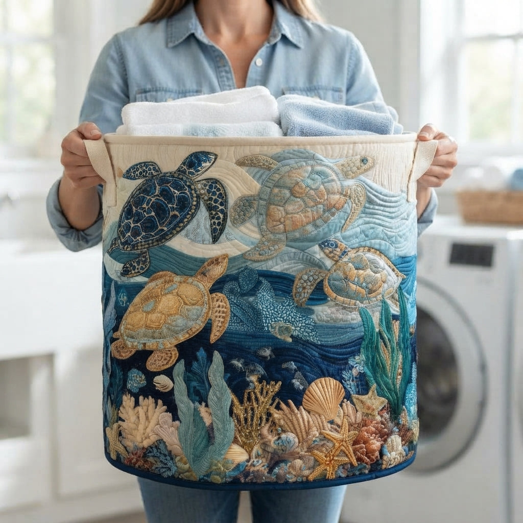 Shell Shine Laundry Basket