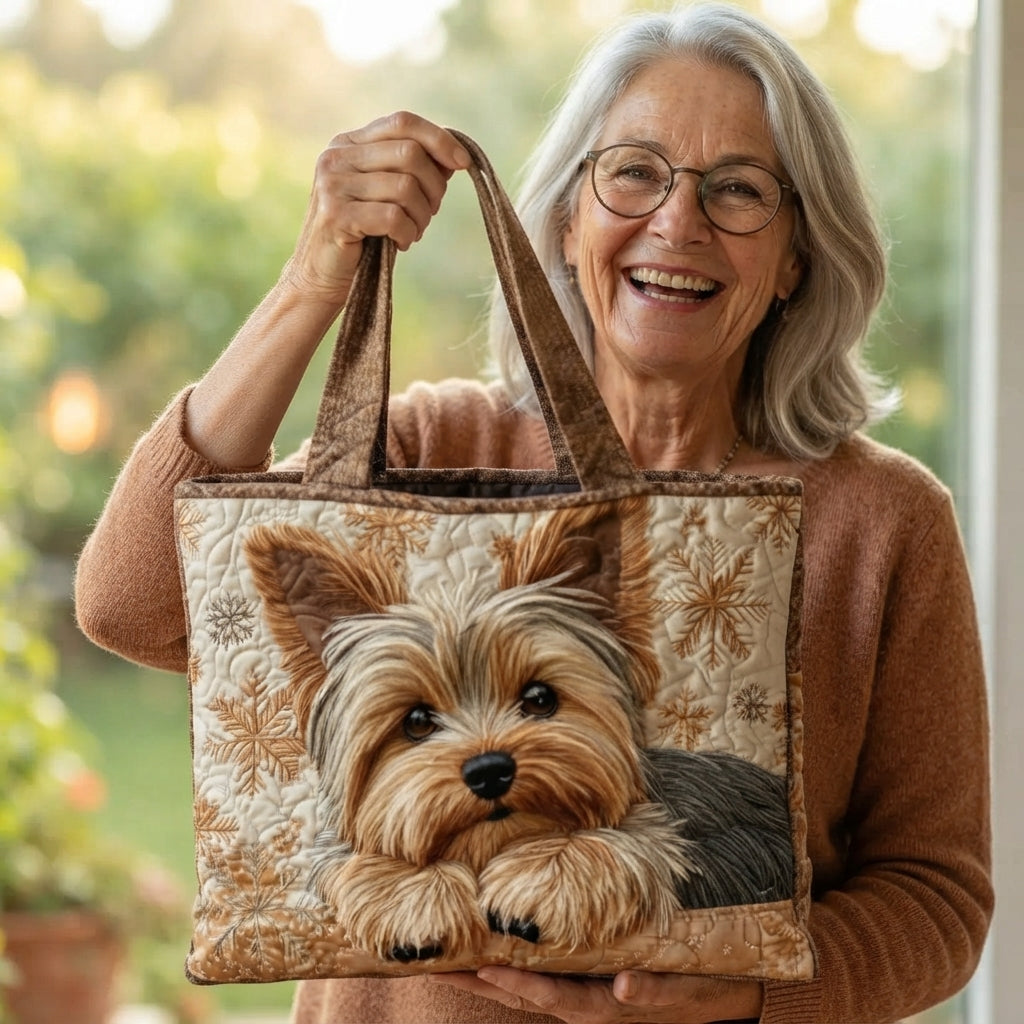 Sarah | Yorkshire Terrier Quilted Tote