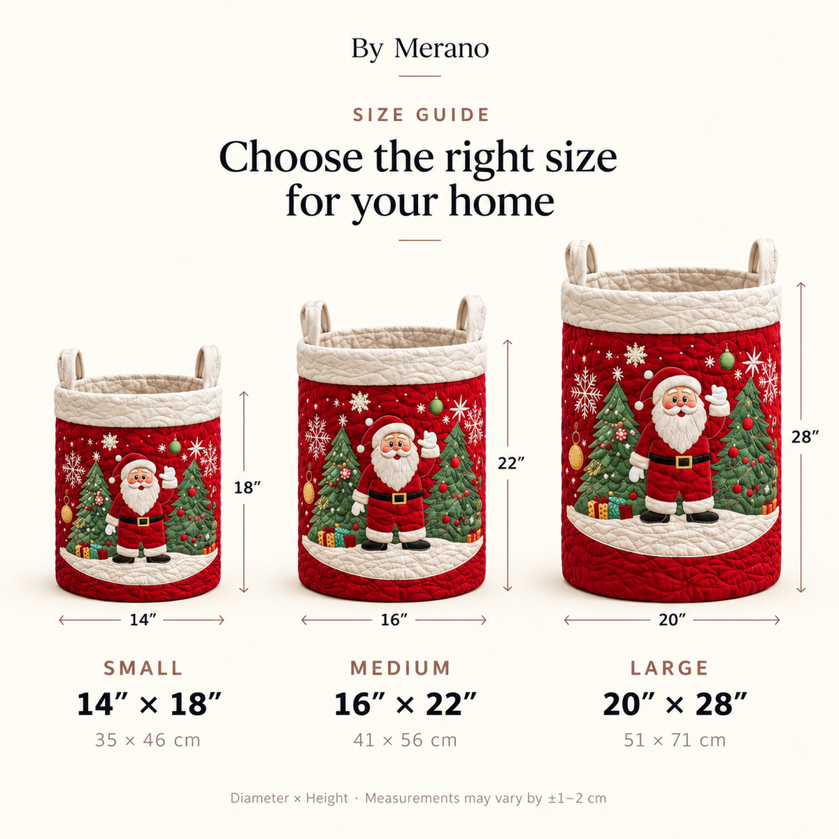 Santa's Joy Laundry Basket