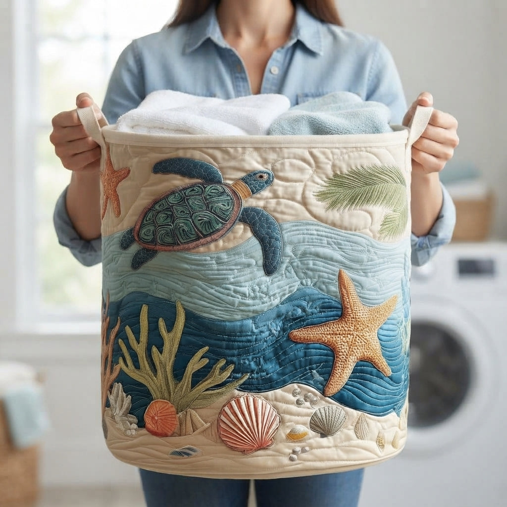 Coastal Harmony Laundry Basket