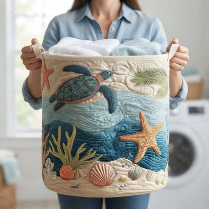 Coastal Harmony Laundry Basket