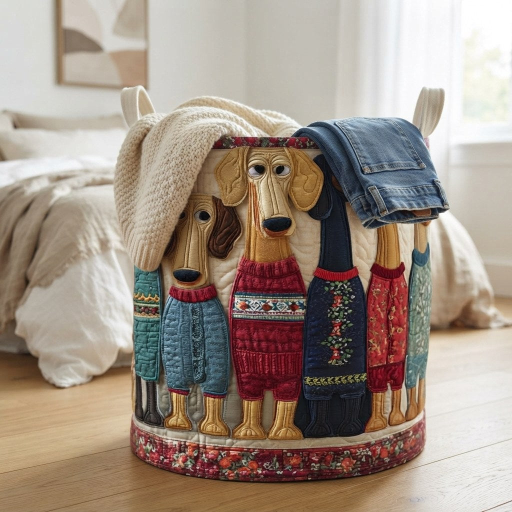 Cheerful Whiskers Laundry Basket