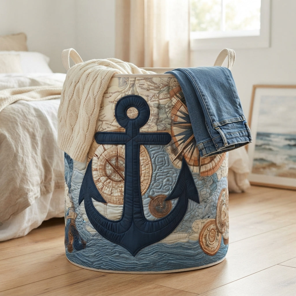 Compass Anchor Laundry Basket