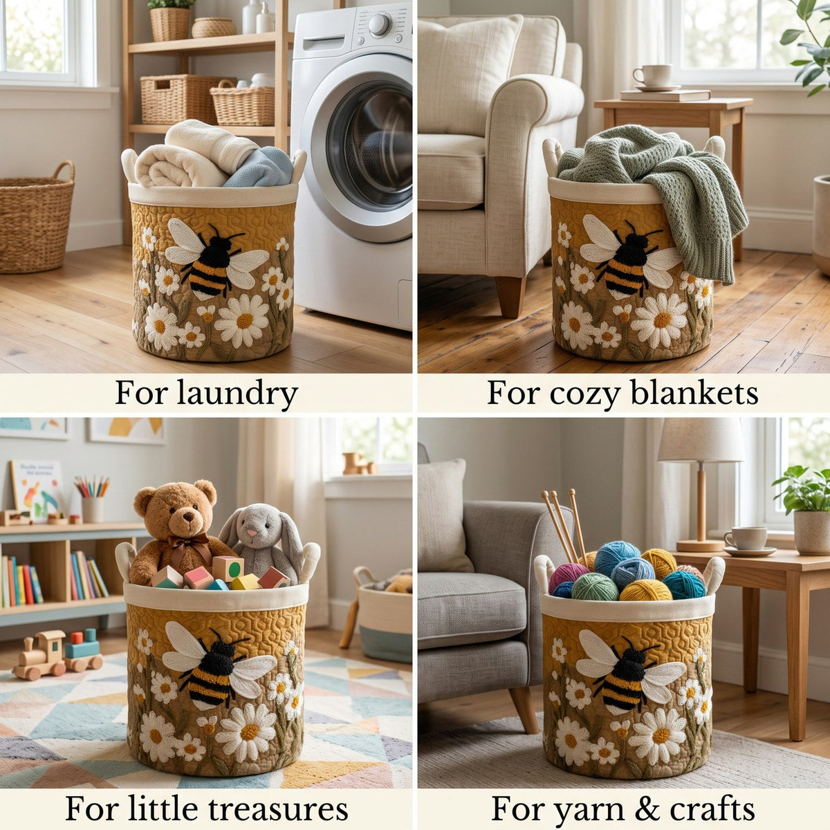 Daisy Bee Laundry Basket