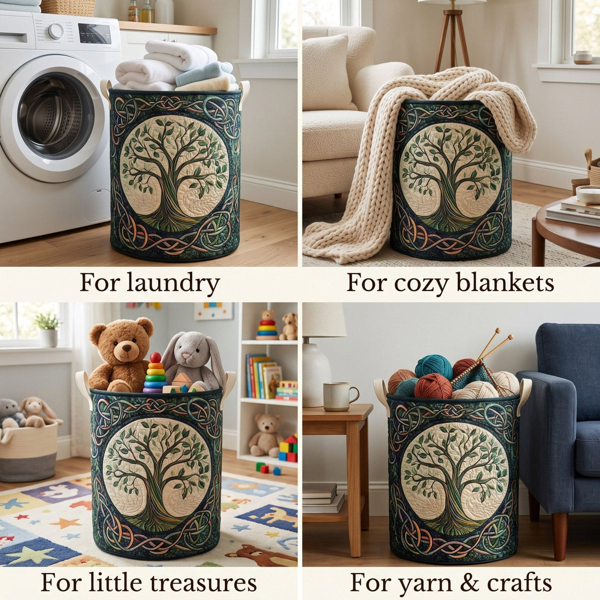 Eternal Roots Laundry Basket