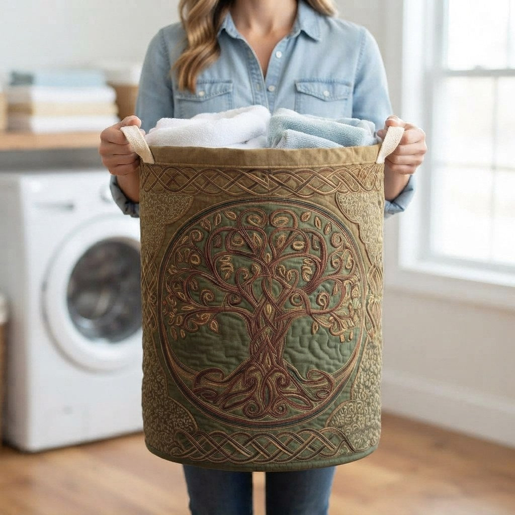 Golden Roots Laundry Basket