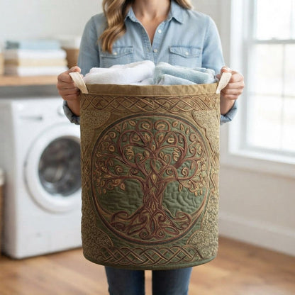 Golden Roots Laundry Basket