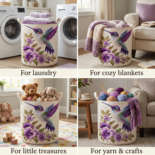 Kolibri in Bloom Laundry Basket