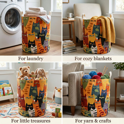 Purrfect Posse Laundry Basket