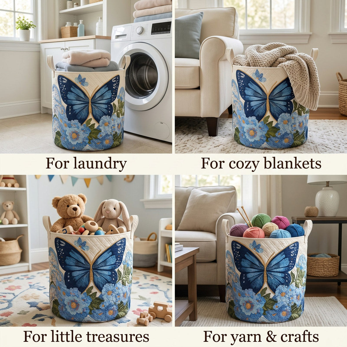 Serene Flutter Laundry Basket