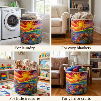 Sunny Joy Laundry Basket
