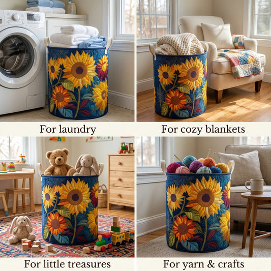 Sunshine Flower Laundry Basket