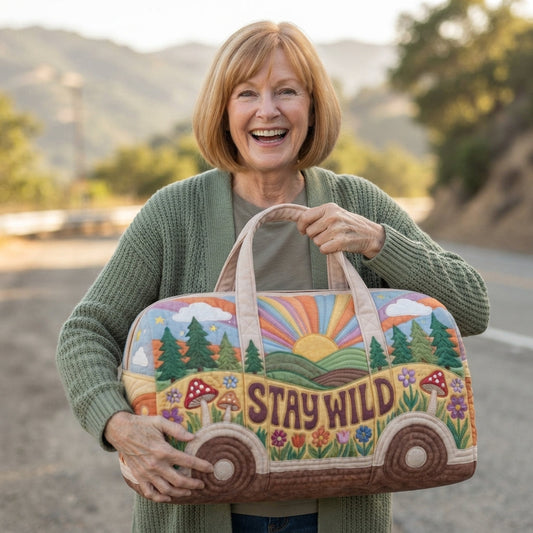 Roamvana | Stay Wild Camper Van Quilted Duffle