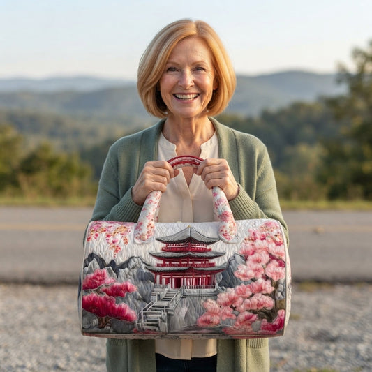 Sakura | Cherry Blossom Pagoda Quilted Duffle