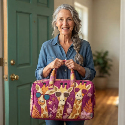 Sunny | Giraffes in Sunglasses Quilted Duffle