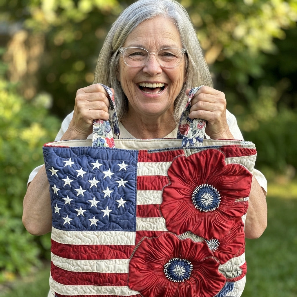 Liberty Rose | Stars & Stripes Quilted Tote