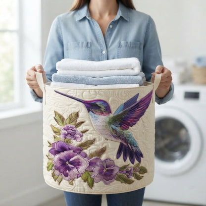 Kolibri in Bloom Laundry Basket